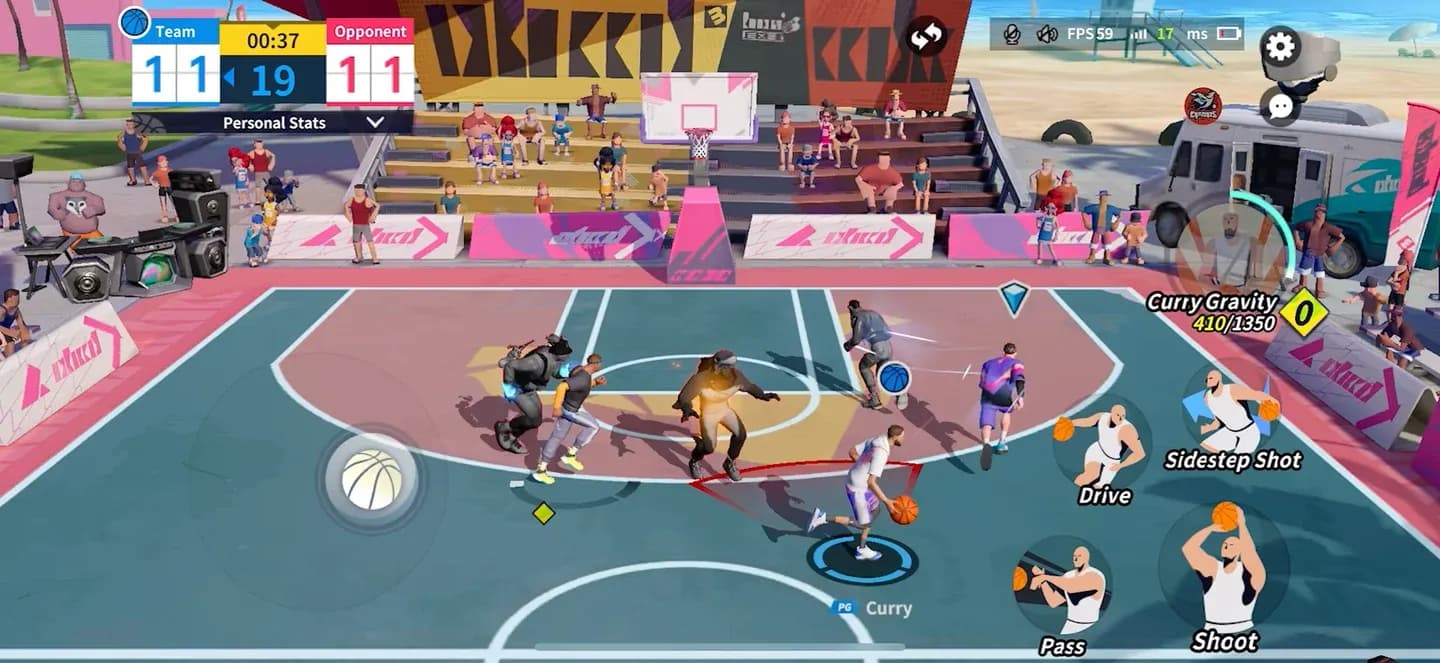 Full player control on court