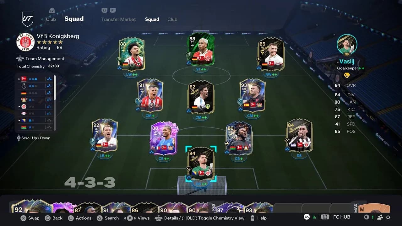 Squad Battles difficulty setup