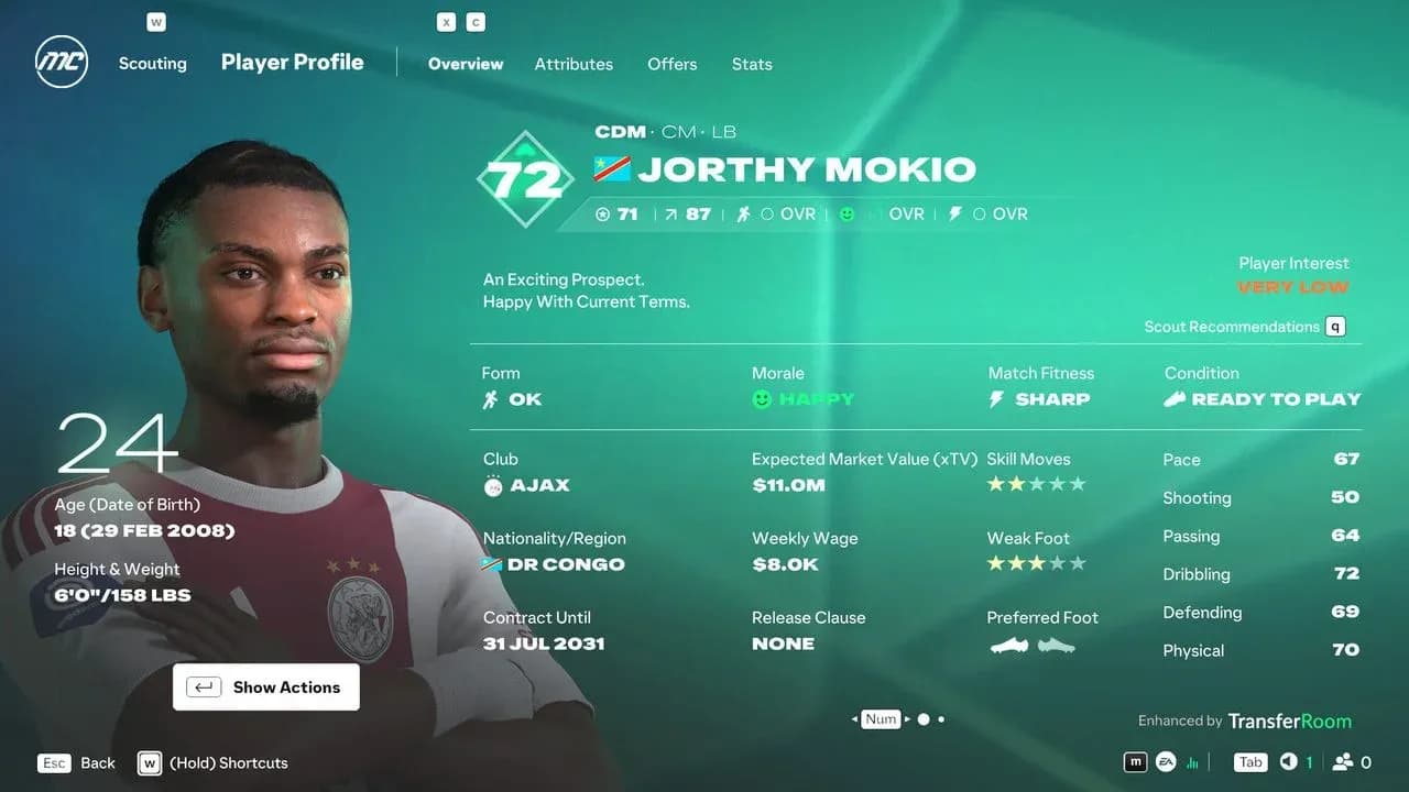 Transparent potential ratings in FC 27