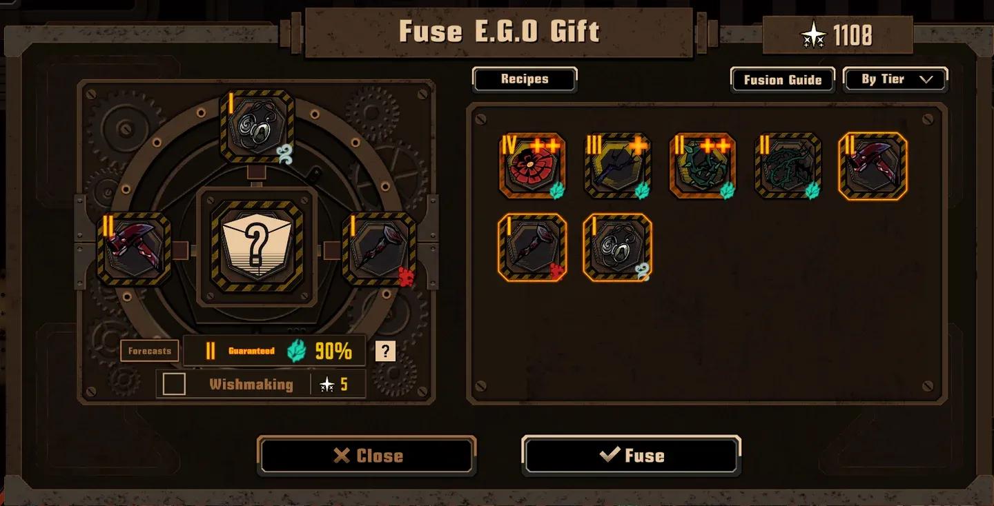 Sélection du Don E.G.O de départ