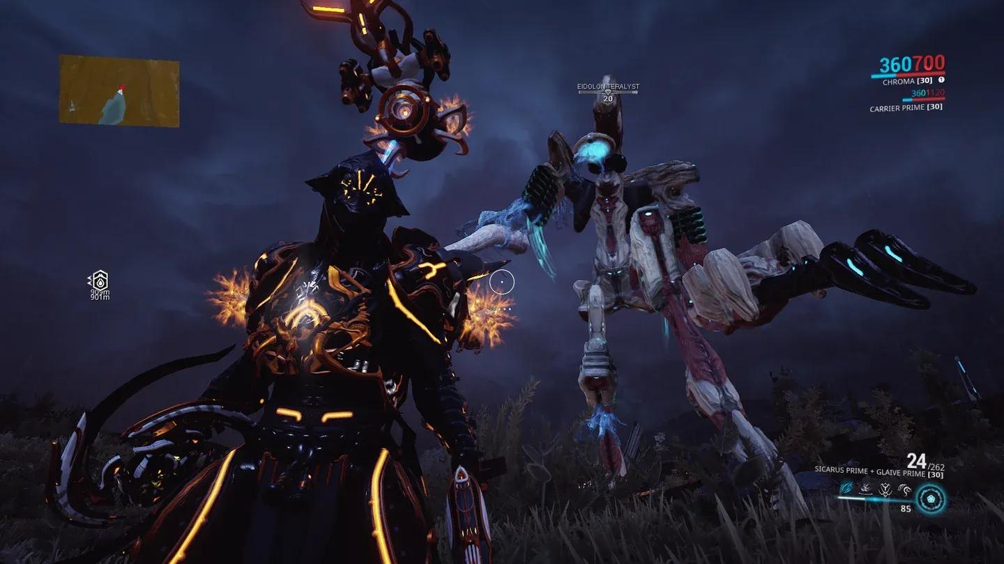 Quebrando escudos de Eidolon com Amp