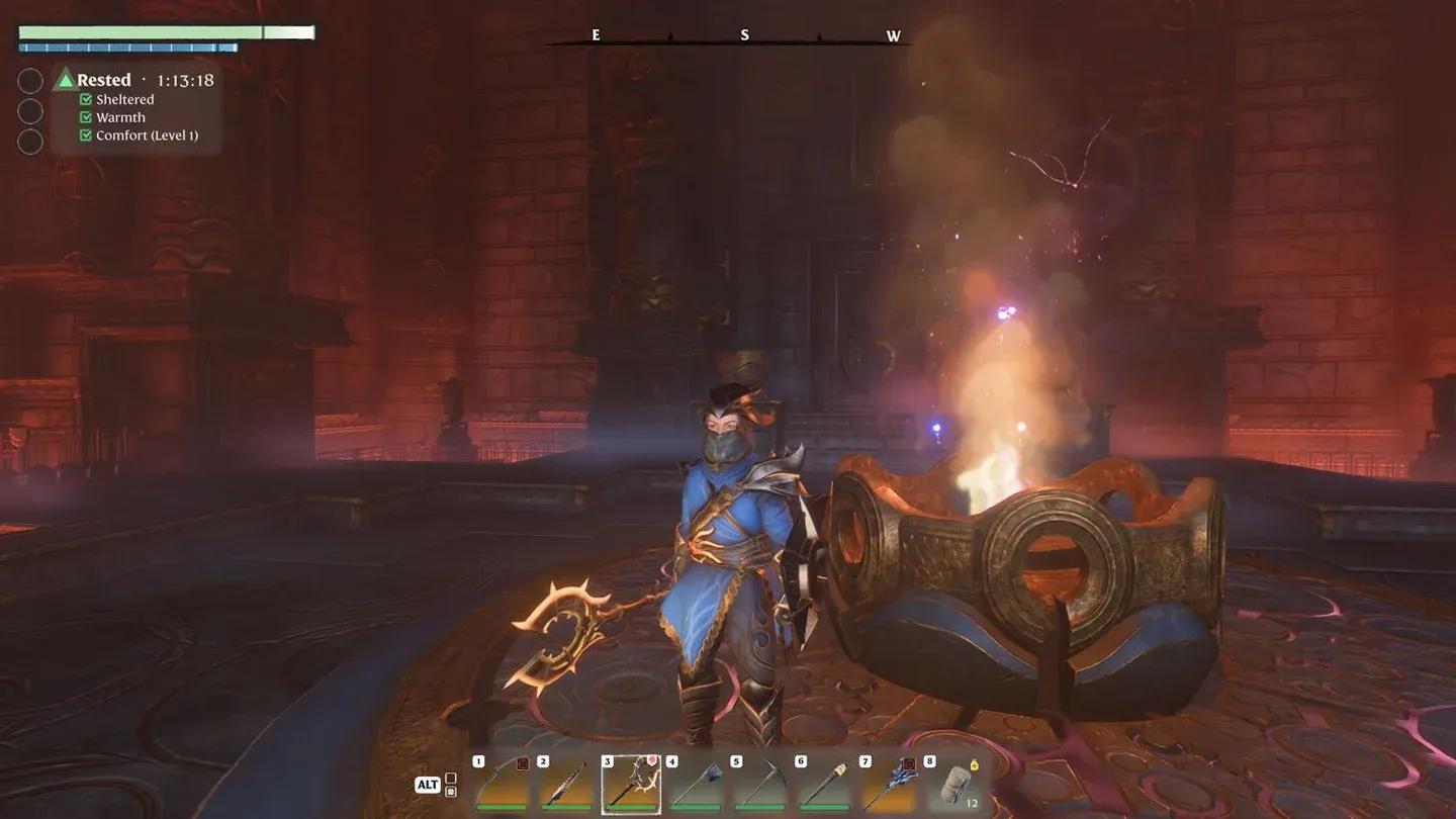 Configuración de base del Altar de Llama