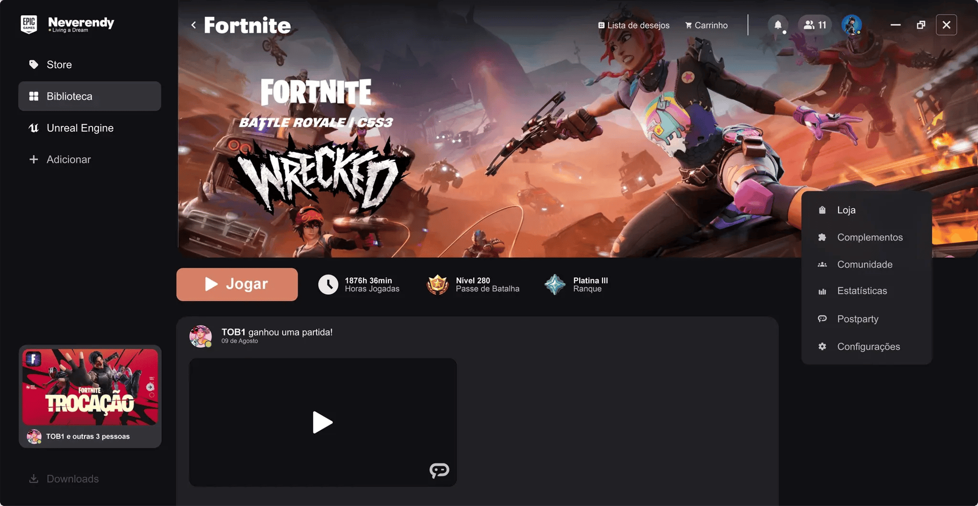 A simple (re)design concept. : r/EpicGamesPC