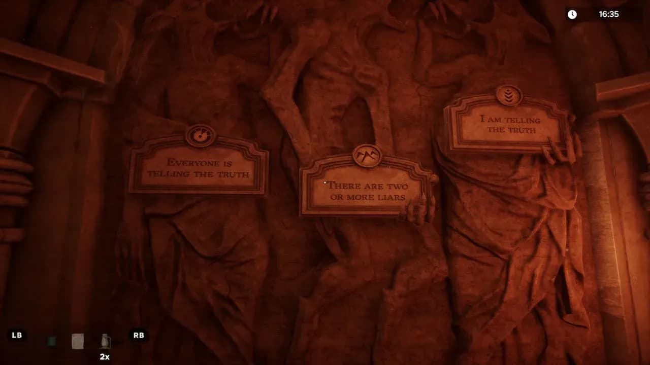 วิธีแก้ปริศนา Mendacium/Veritas