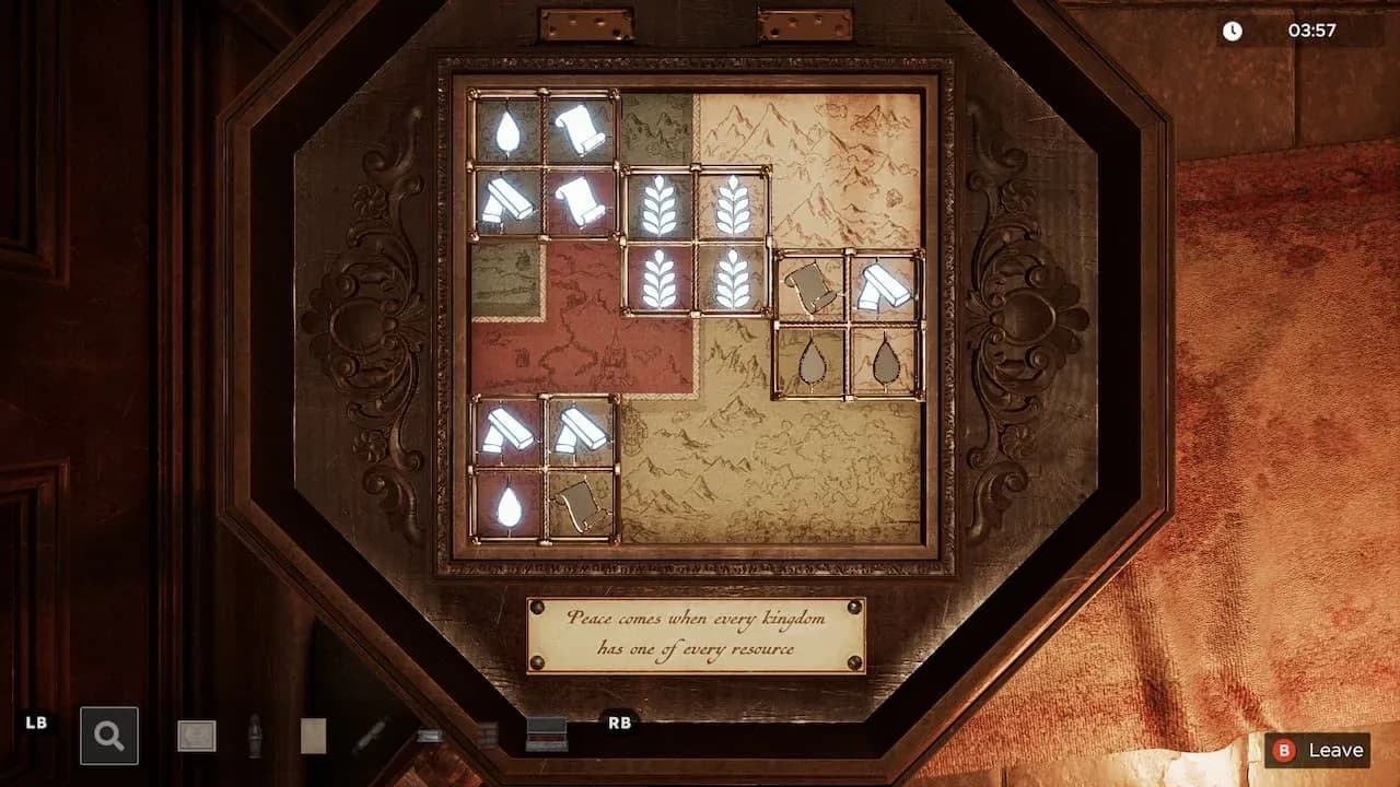 Clock puzzle starting position