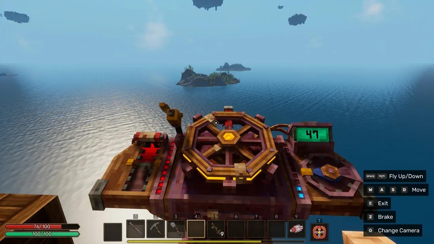 Crafting station on airship deck