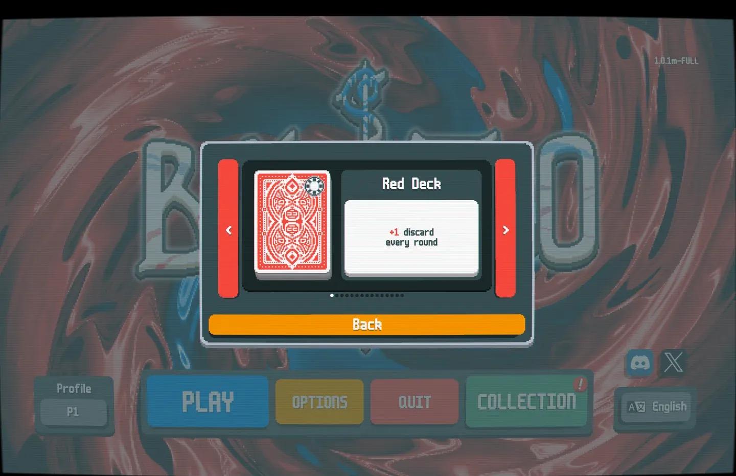 Écran de progression du déblocage des jeux