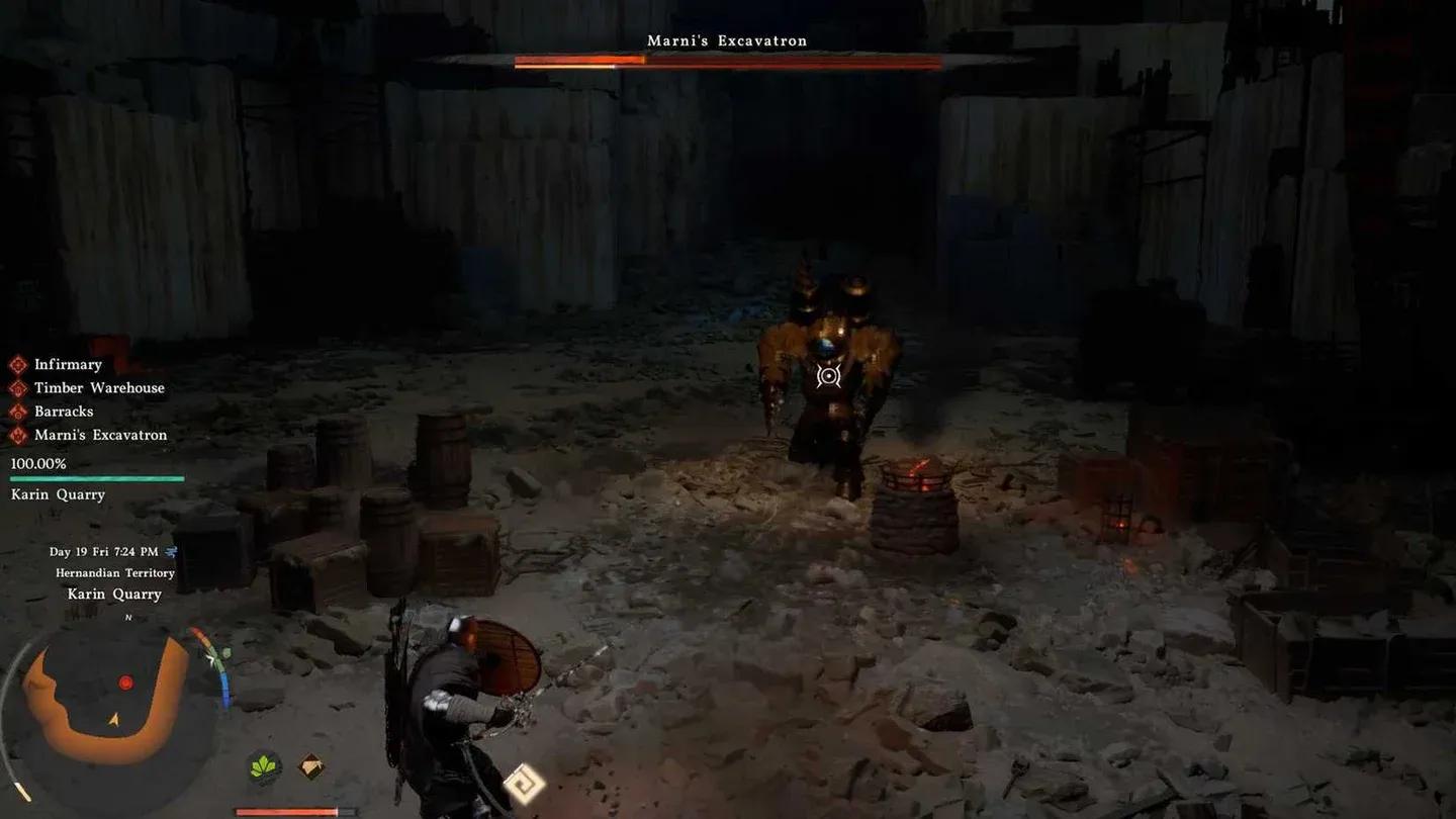Excavatron boss in Karin Quarry
