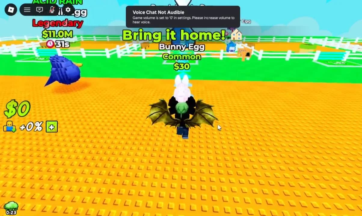 Fake an Egg pet pen with hatched pets earning cash