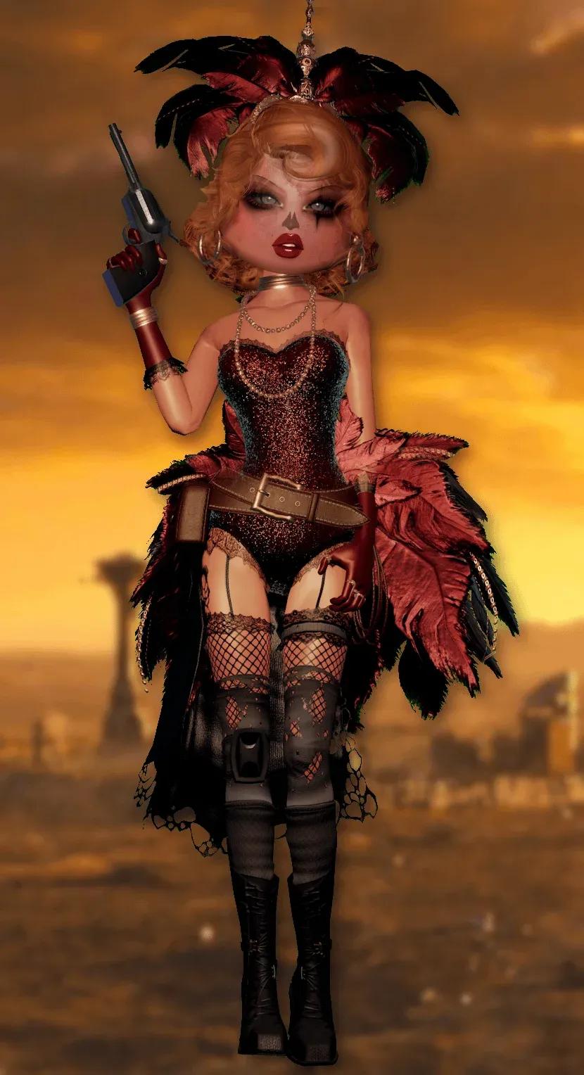 In honor of the Fallout TV Show's second season premiering later today, I  made a little New Vegas Showgirl ghoul outfit. : r/DressToImpressRoblox