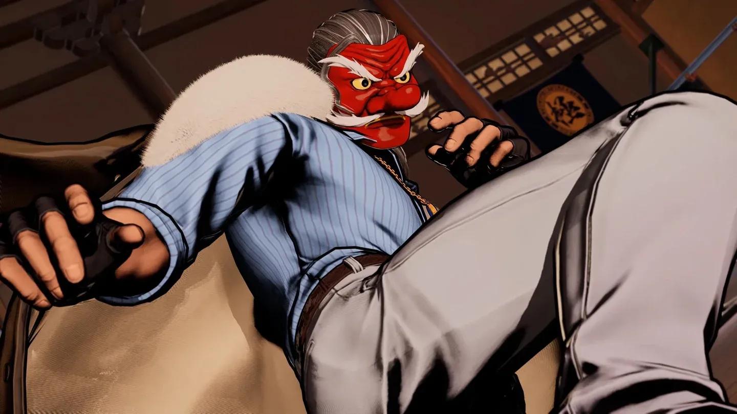 Classic karate stance in action