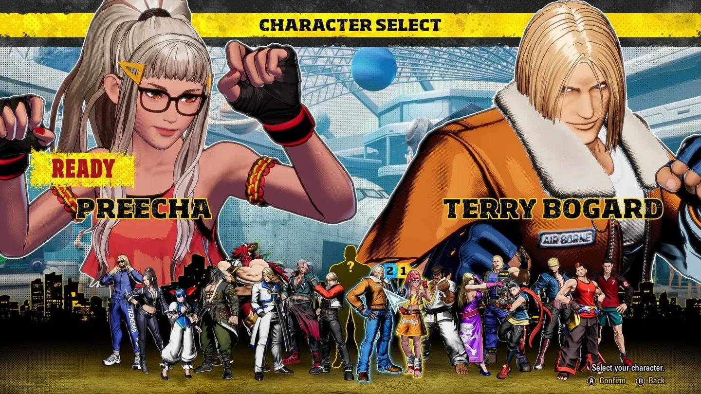 Terry Bogard character select
