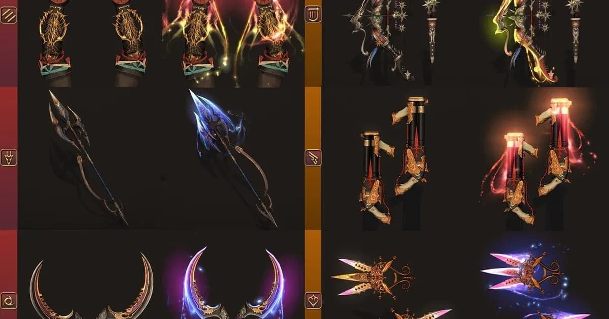 All Phantom weapons (Dawntrail relics) in one BIG picture - 7.31 update : r/ ffxiv - Social
