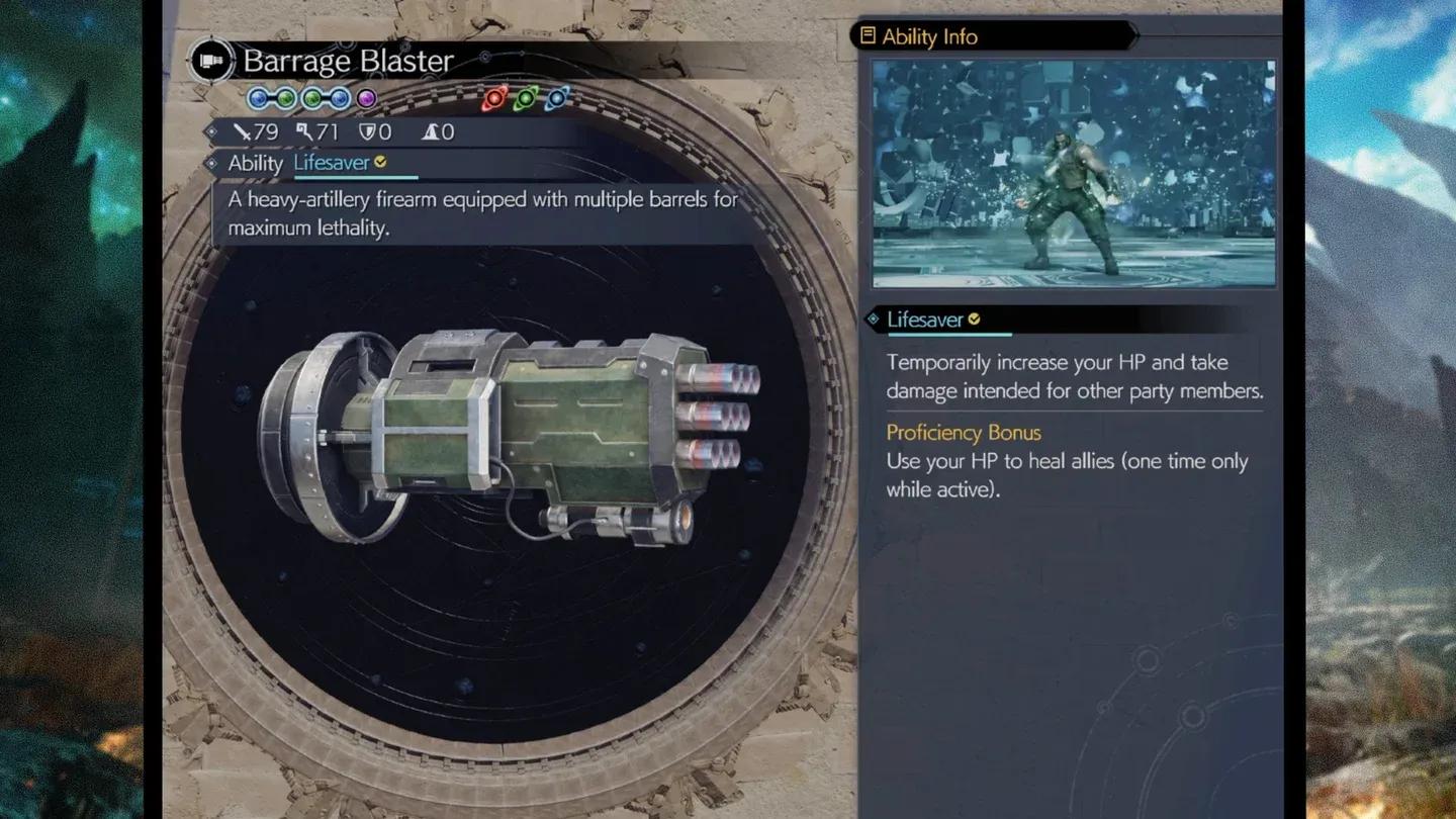 Barret's Hard Mode weapon slots