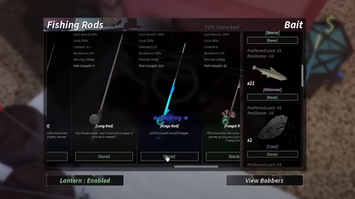 Movement bar fishing mechanic