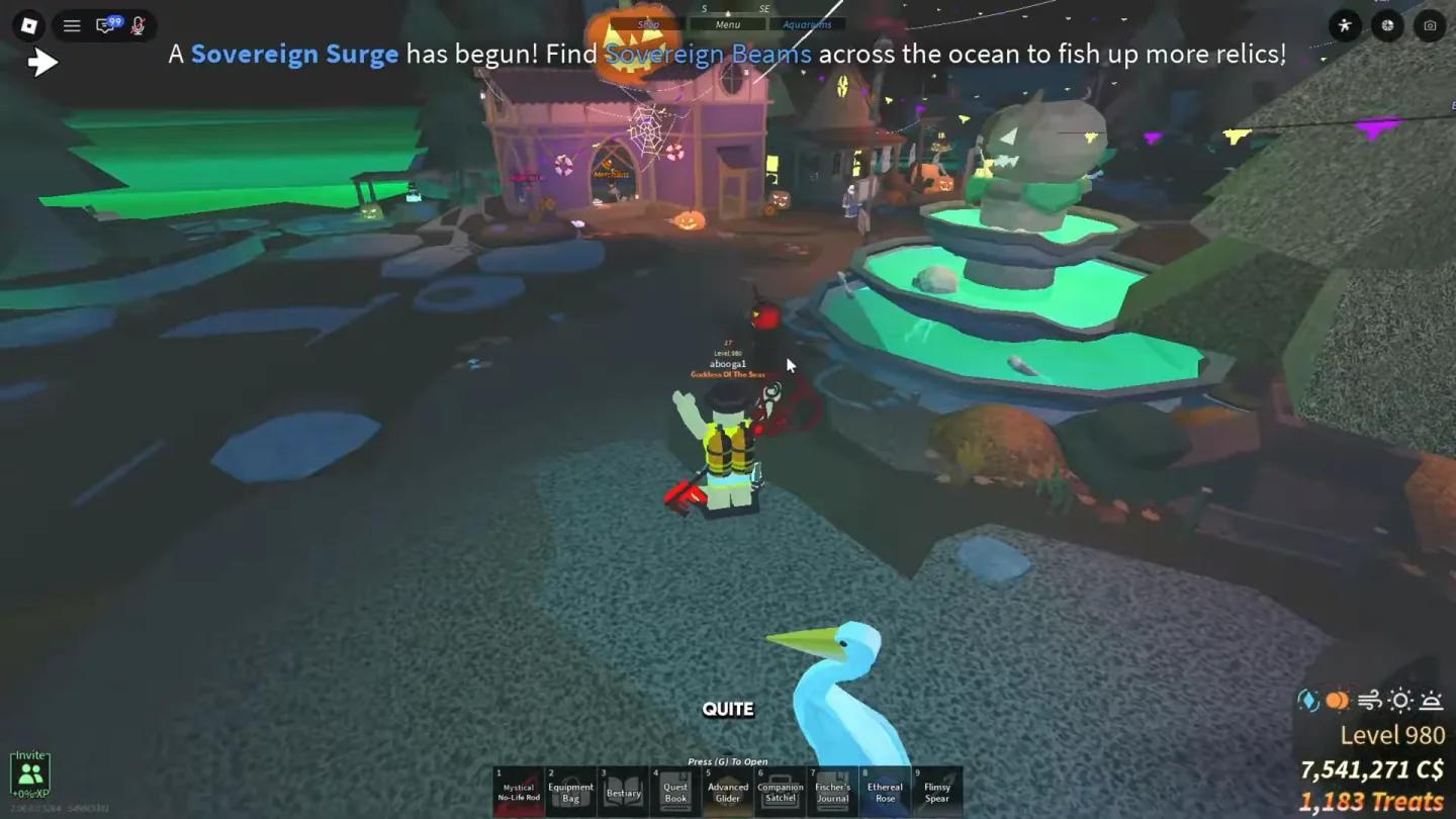 Fisch Doomsekkar Rod Frightful Pool फिशिंग मिनीगेम प्रोग्रेस बार