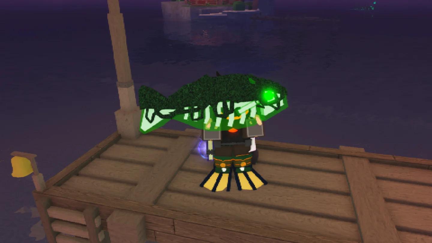 Toxic Grove zone in Fisch met visplekken voor de noxious mutation quest