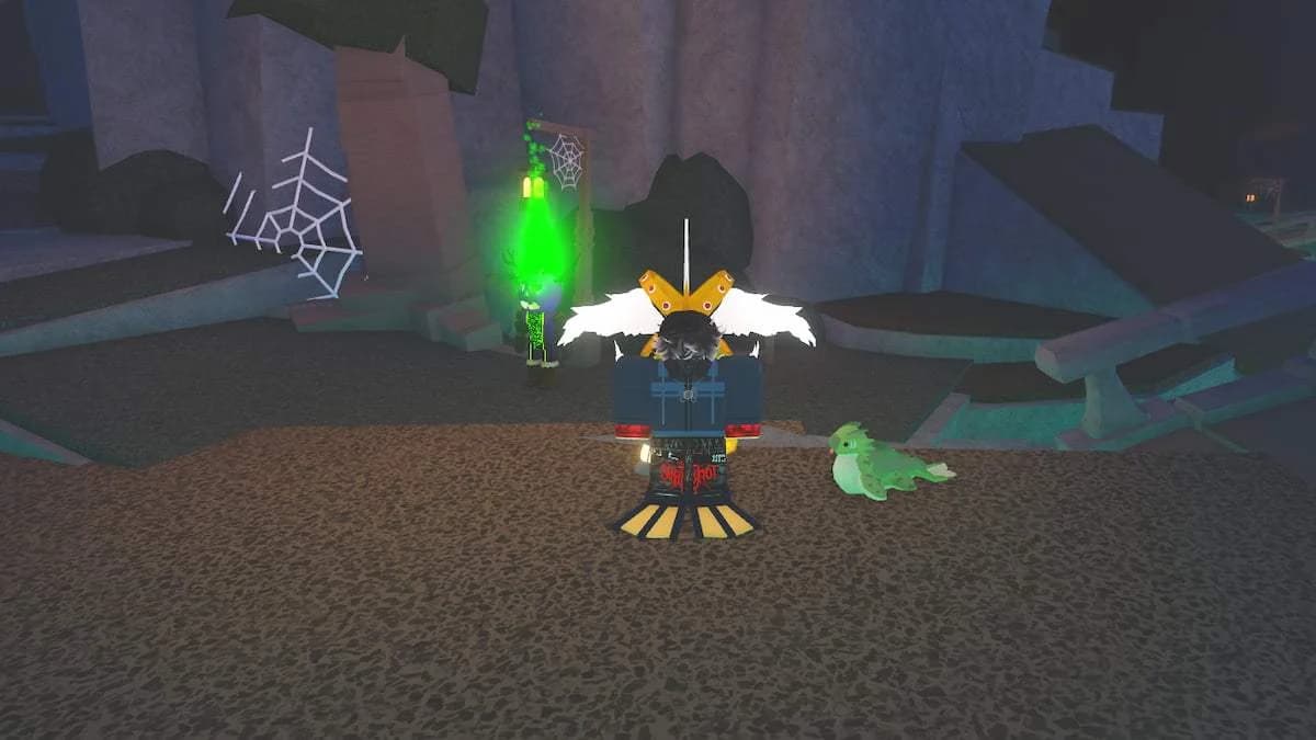 Webweaver Rod glowing on webbed platform in Webridden Cavern get webweaver rod