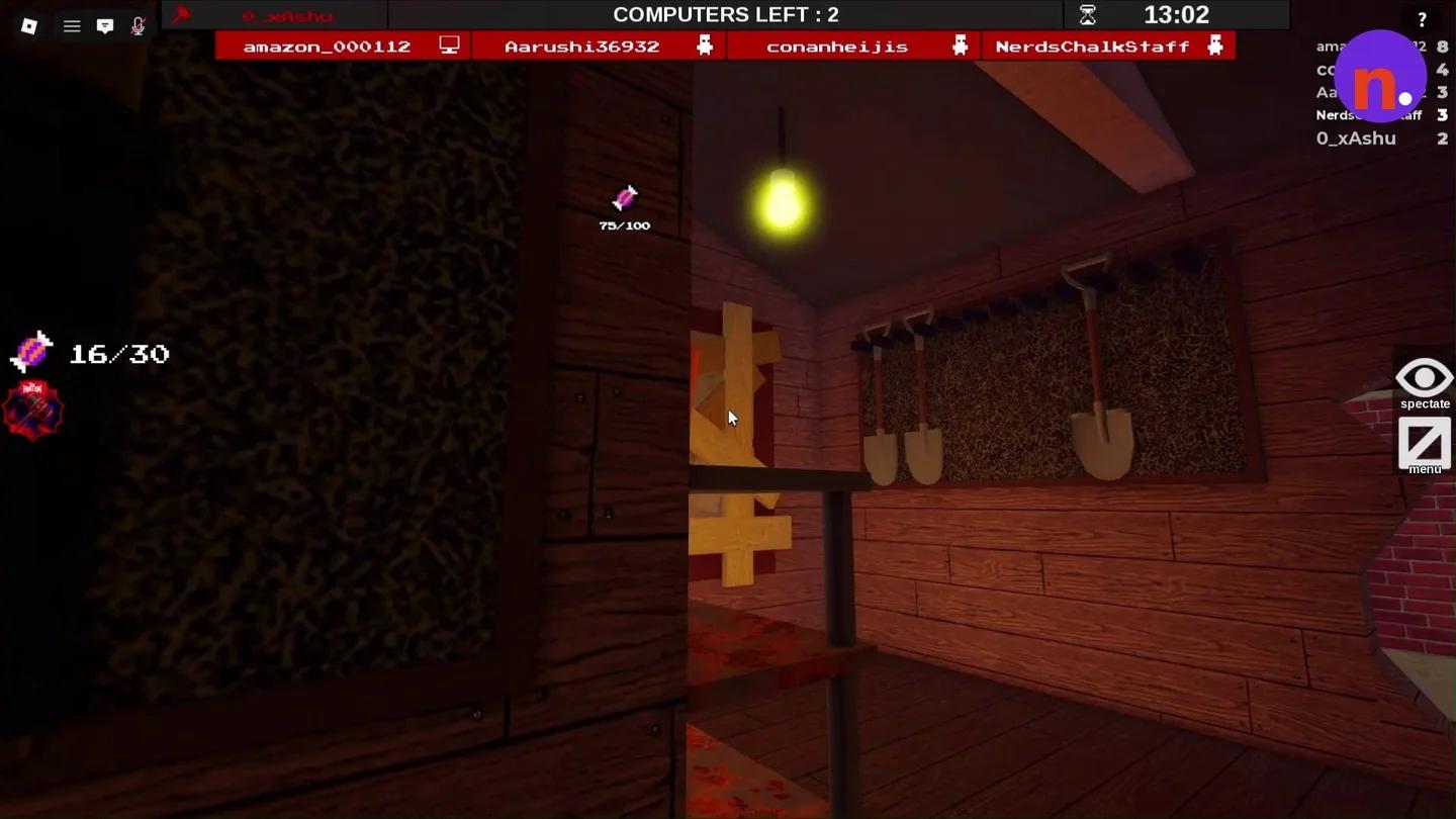 Interface für die Einzahlung in den orangen Bonboneimer in Flee the Facility für das The Hollow-Event