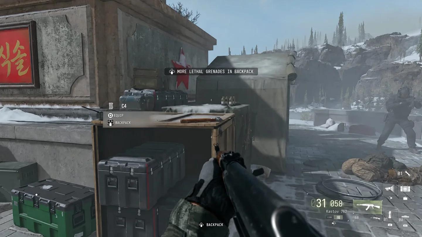 Kitchen floor hatch opening prompt in Following Orders MW4