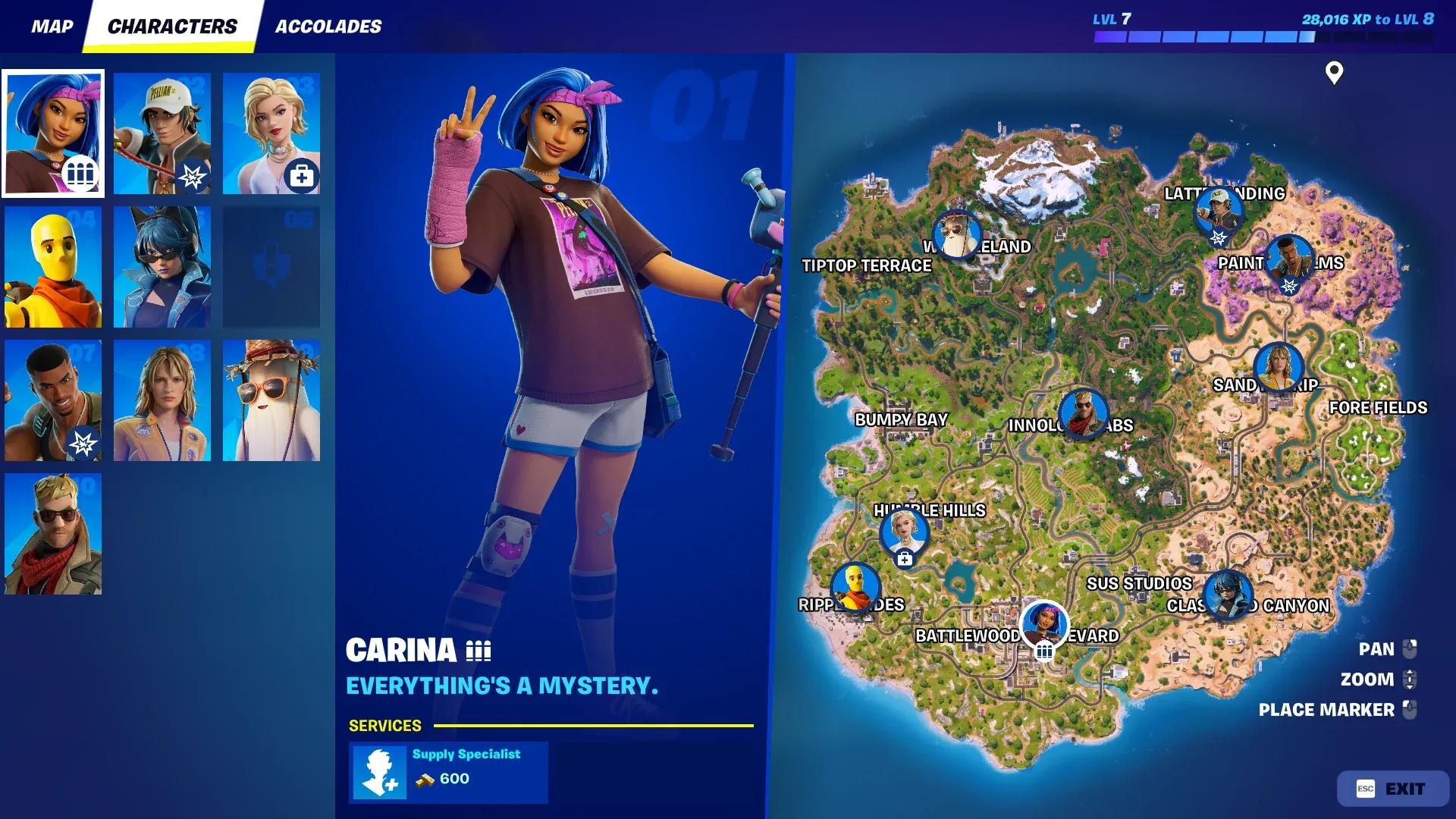 Fortnite: NPC Map Locations