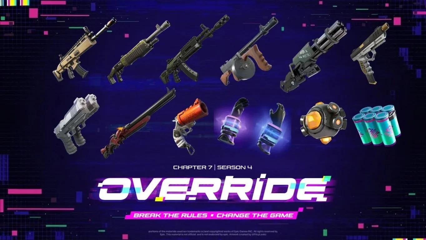 Fortnite Chapter 7 Season 4 Guide: All New & Unvaulted Weapons