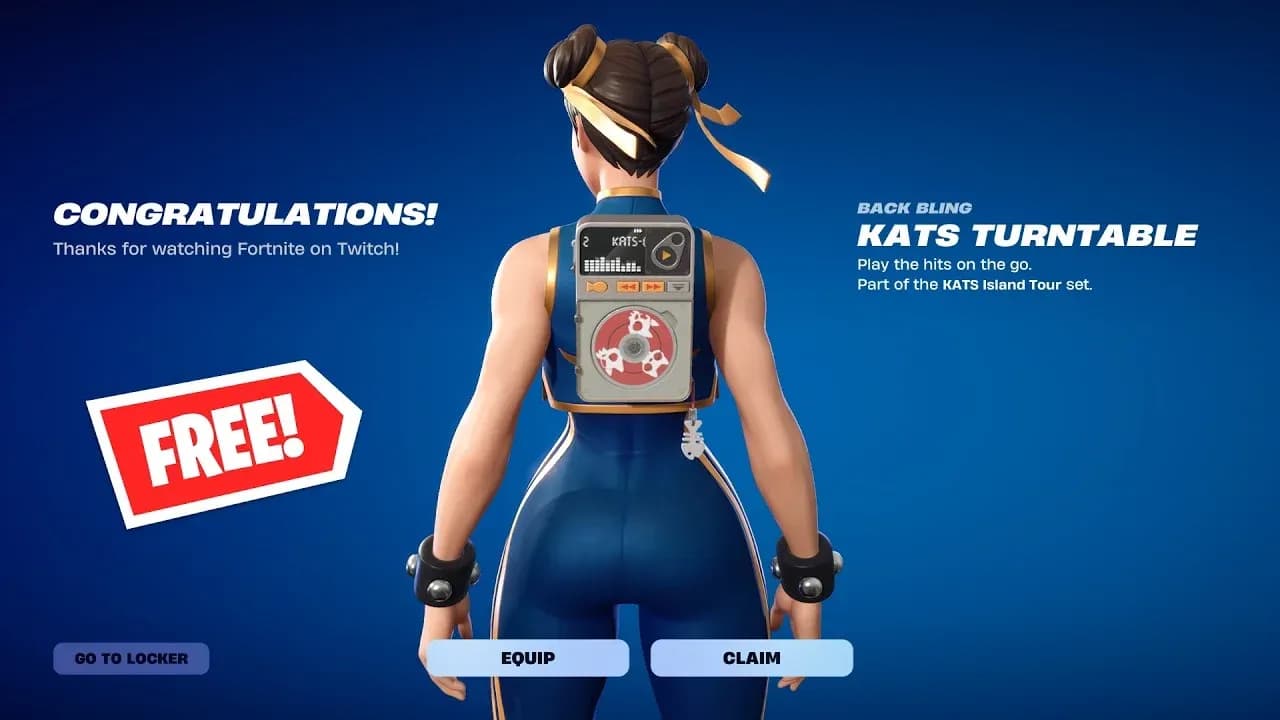 How to Unlock *FREE* KATS TURNTABLE Back Bling in Fortnite | Cuddles And  Chaos