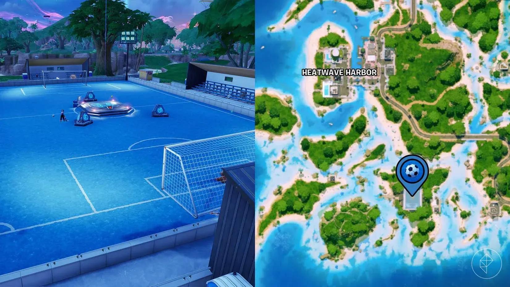 Where to find the soccer field in Fortnite Chapter 7 Season 3
