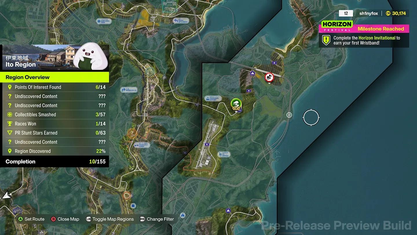 FH6 Japan map regions