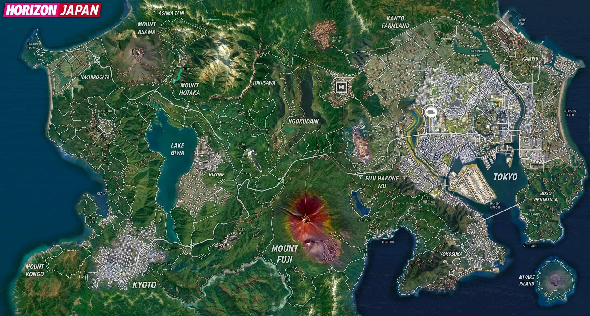 Forza Horizon 6 Japan map idea, OC : r ...