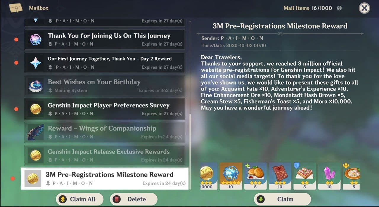 Buzón con recompensas