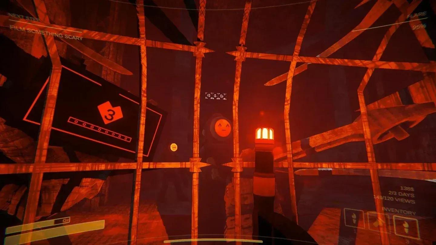 A first person recording scene in Content Warning