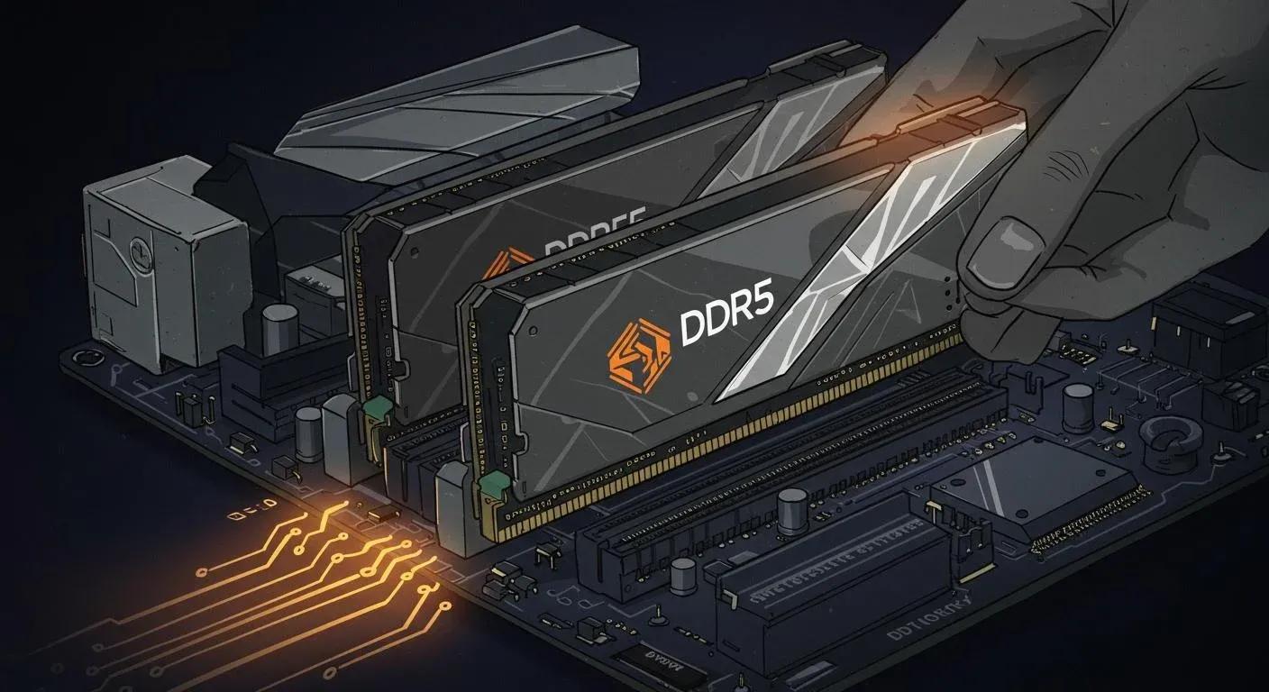 DDR5 heat spreader detail