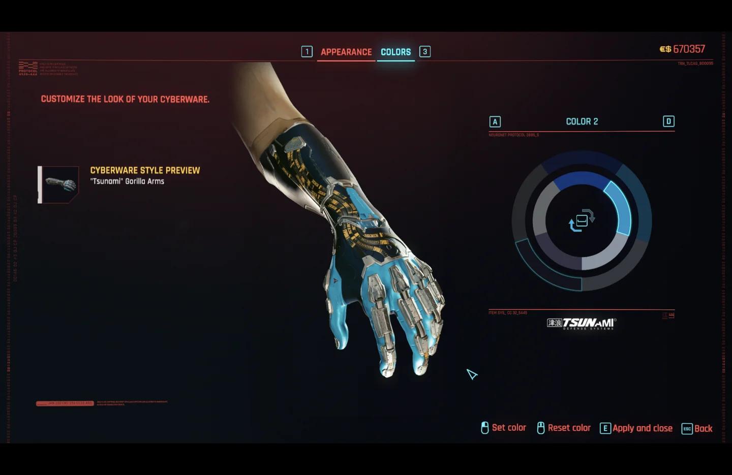Cyberpunk 2077 glamdocs 巫毒帮大猩猩手臂外观涂装，太平洲 Soul Glam