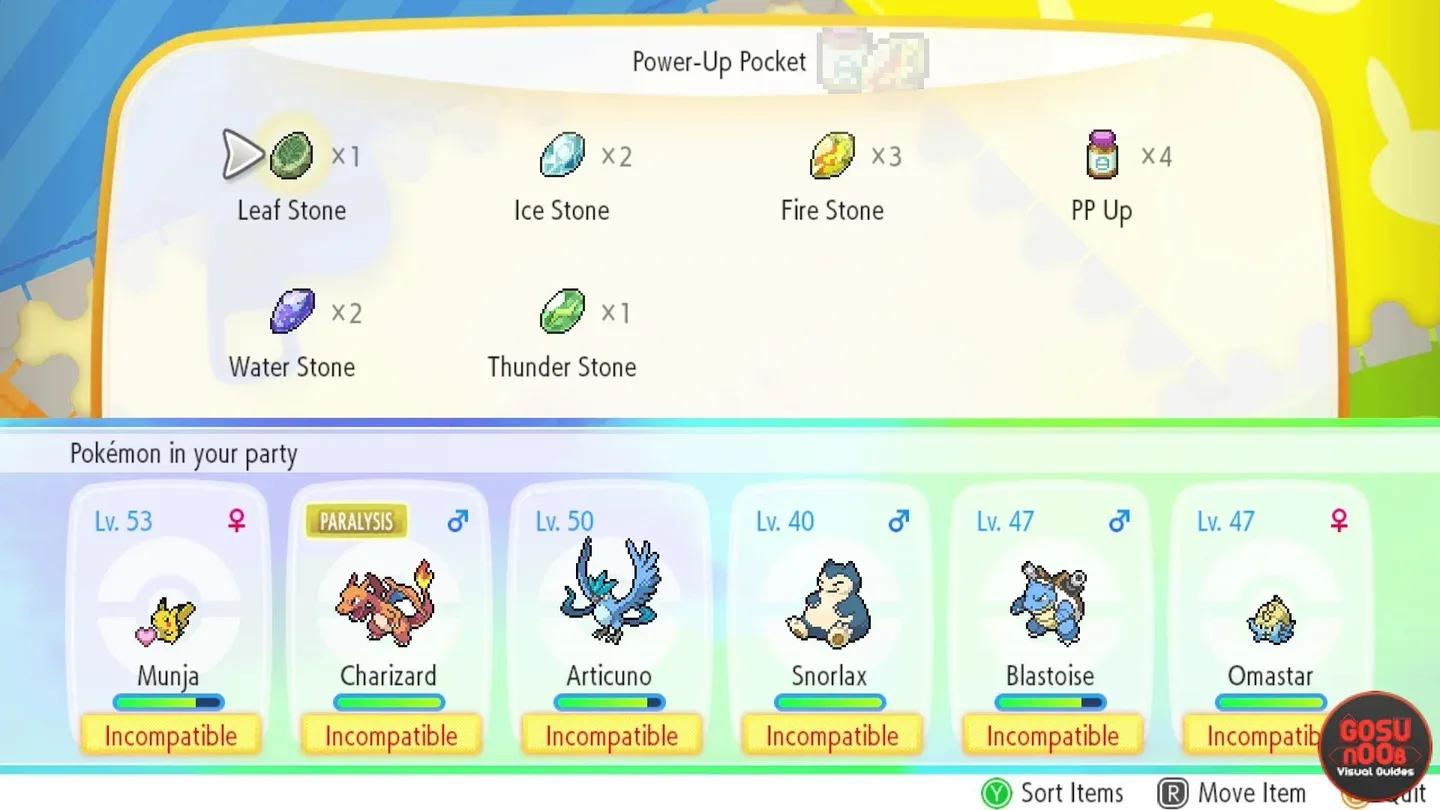 Evolution stones for Eevee