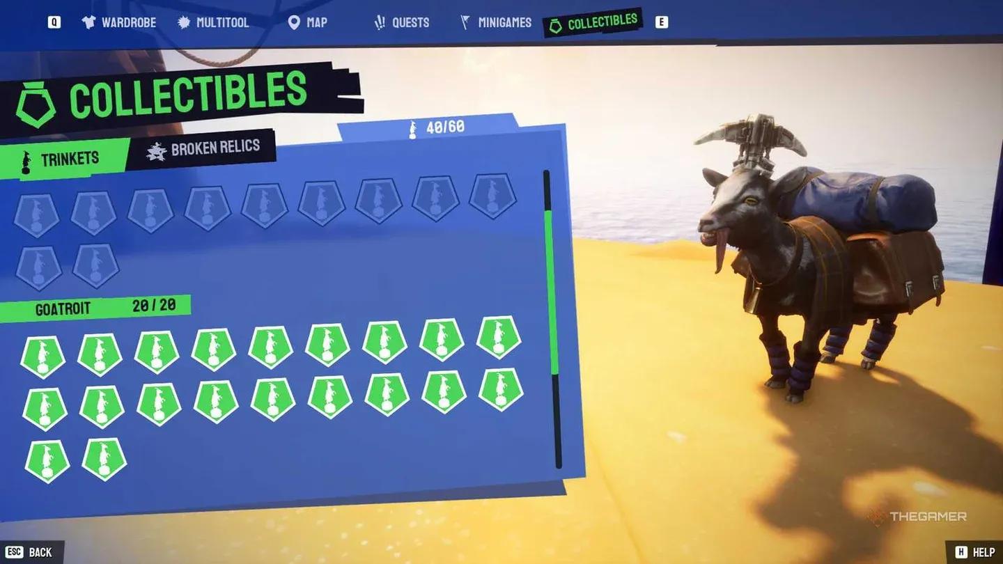 Ability unlock progression screen