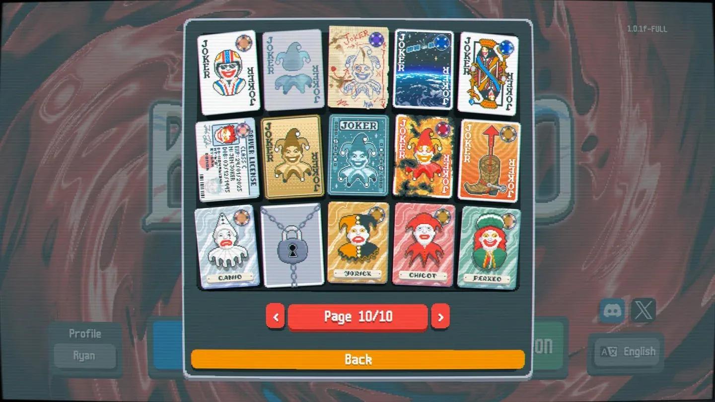 Gold Sticker on a Joker card