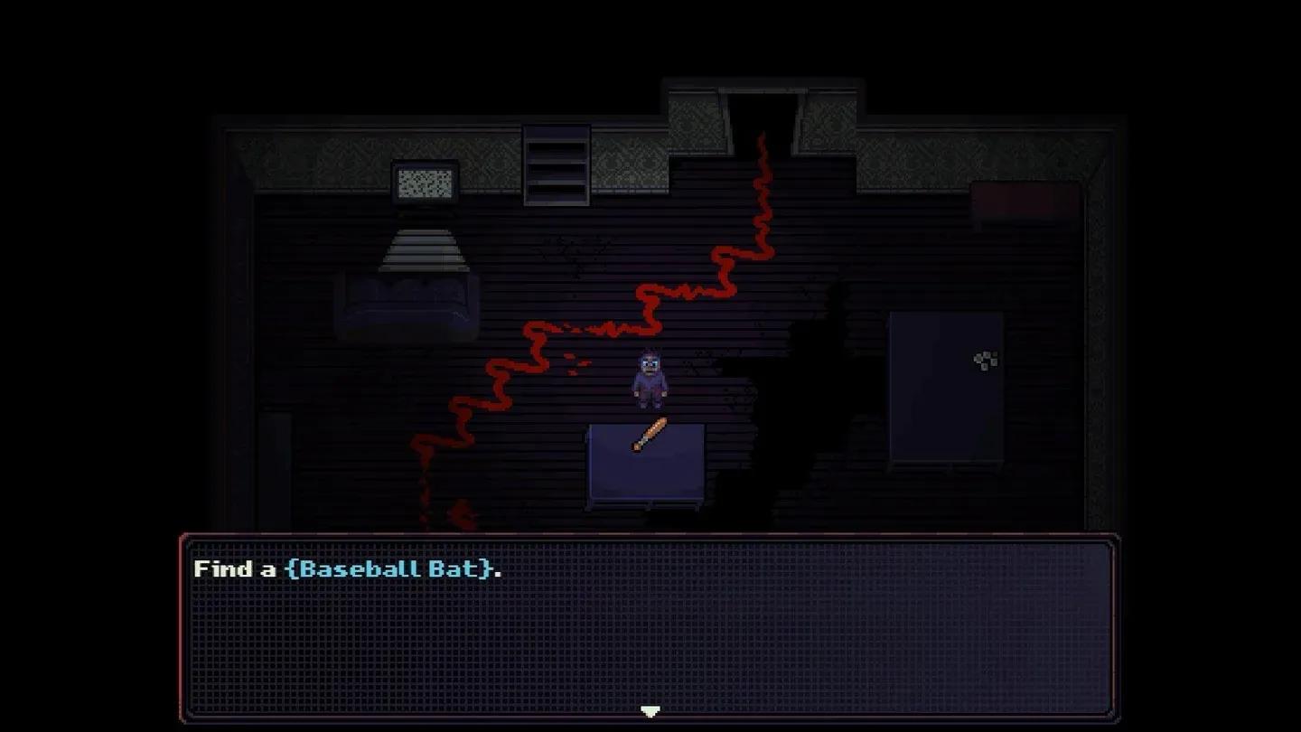 A pixel art horror encounter in Look Outside