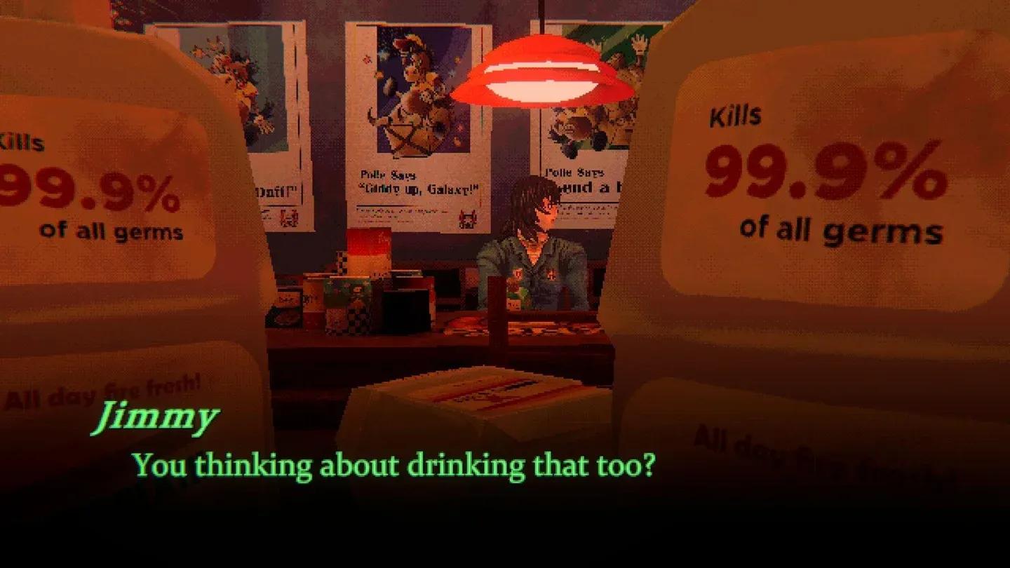 A conversation aboard the ship in Mouthwashing