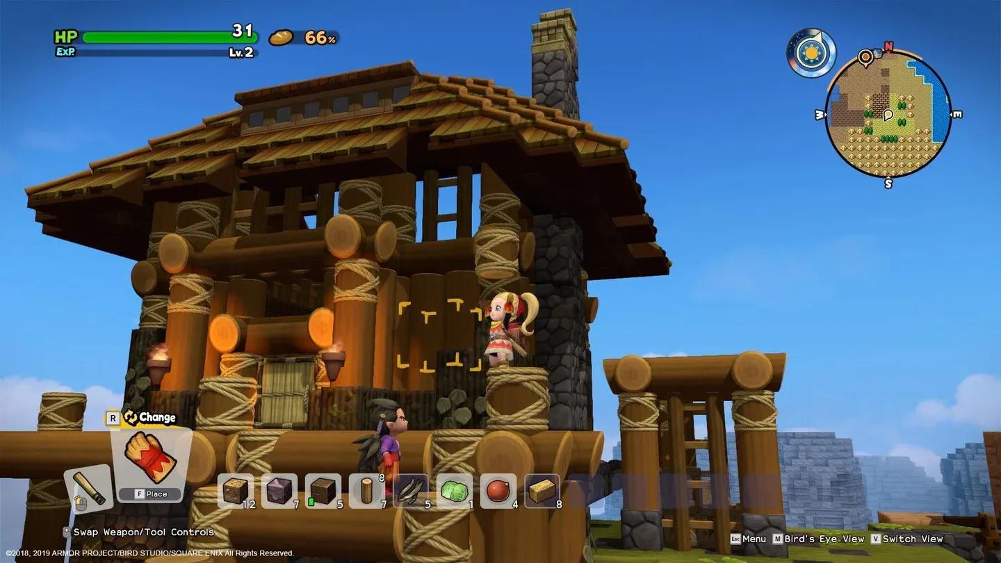 A block built house in Dragon Quest Builders 2