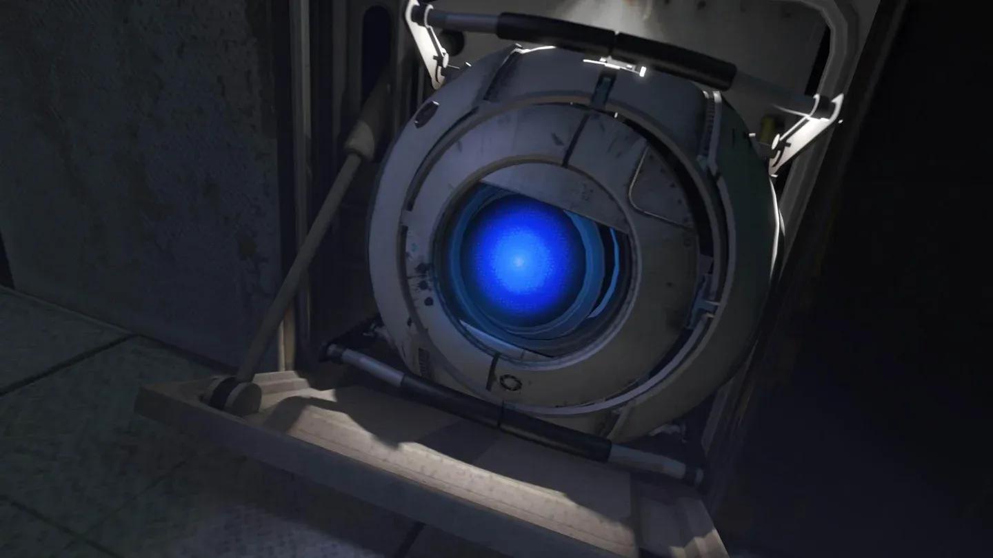 A science fiction test chamber in Portal 2