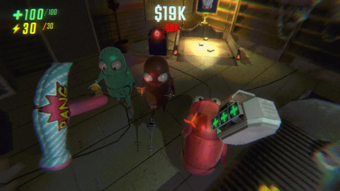 Robots collecting cargo in R.E.P.O.