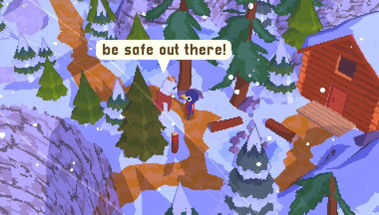 A bird exploring the island in A Short Hike