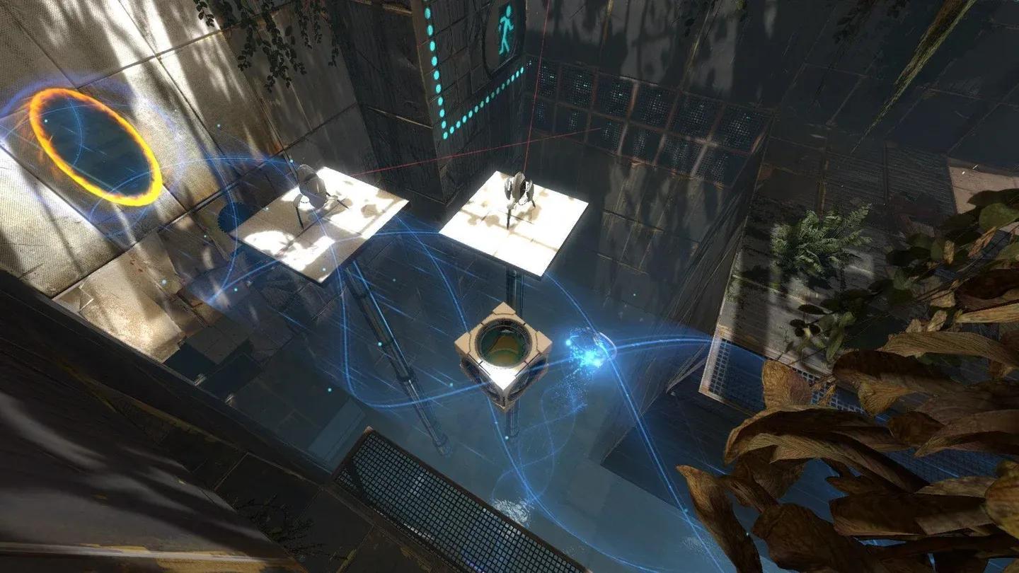 A science fiction test chamber in Portal 2