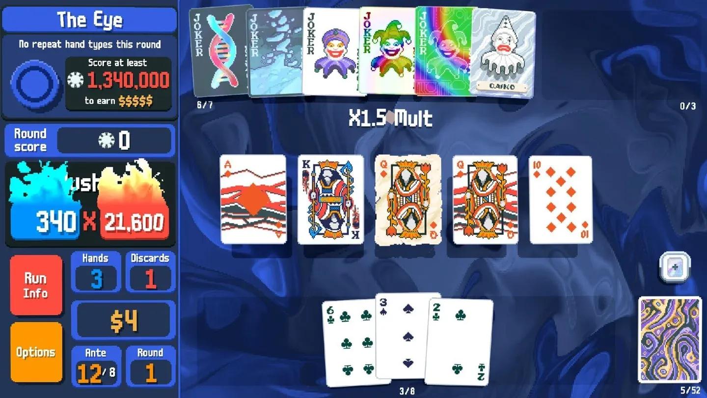 Playing cards and jokers in Balatro