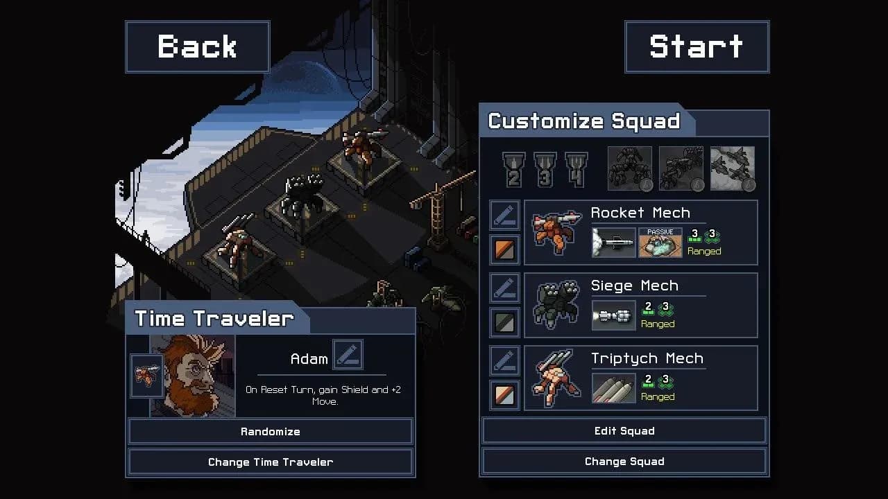 Mechs and tactical decisions in Into the Breach