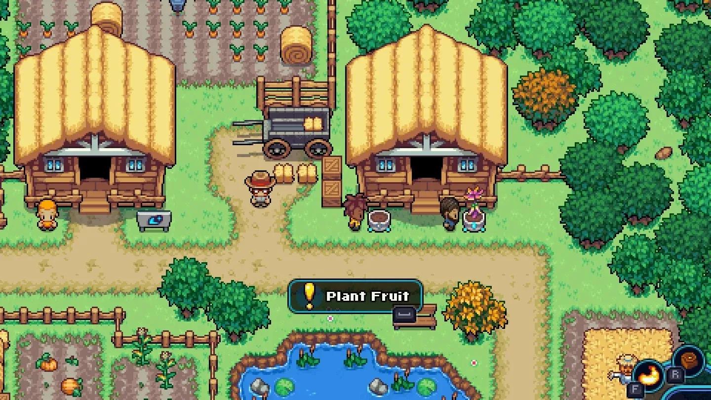 A village scene in Coromon
