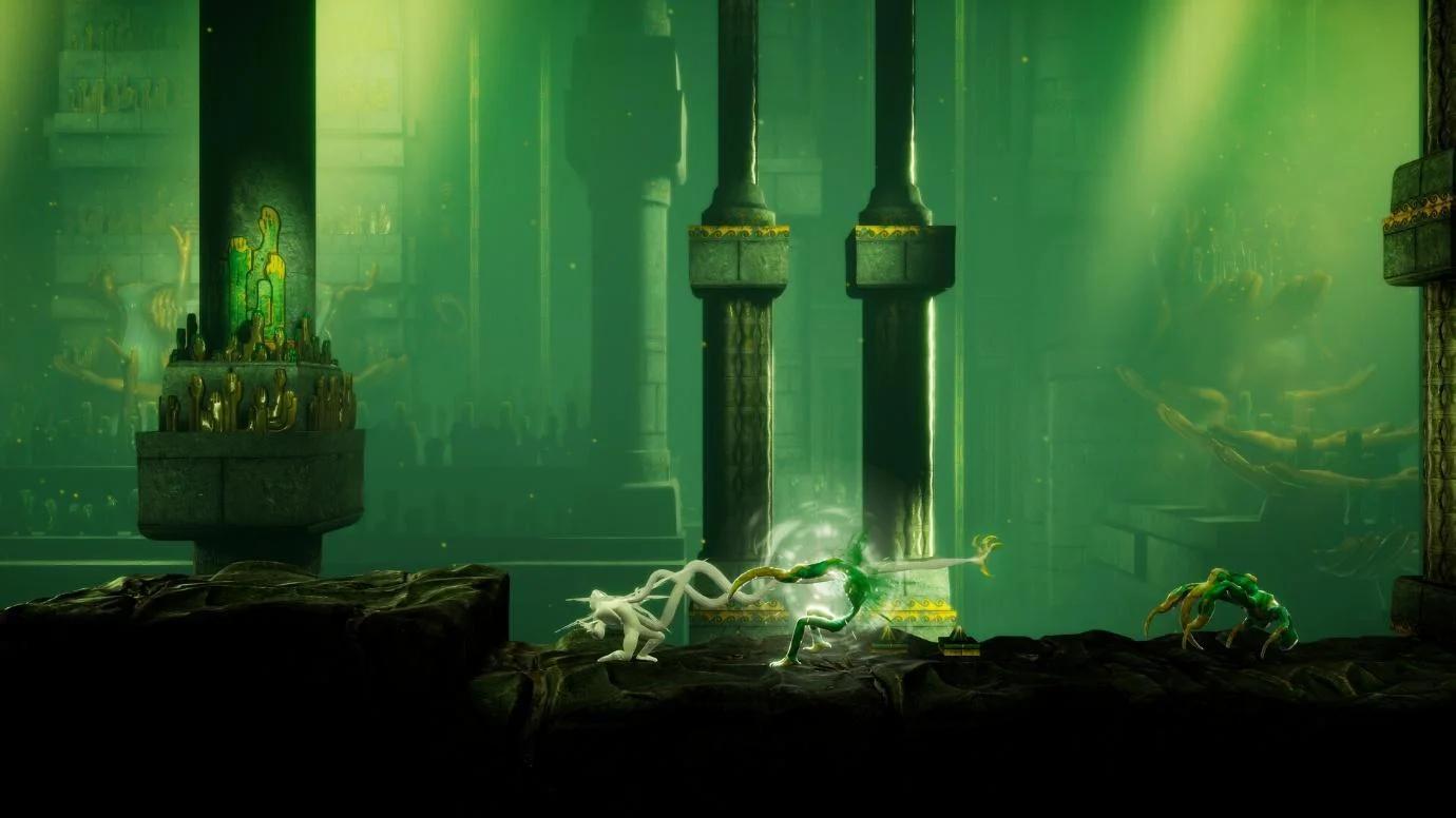 Grime II character build screen showing Mold abilities and weapon options