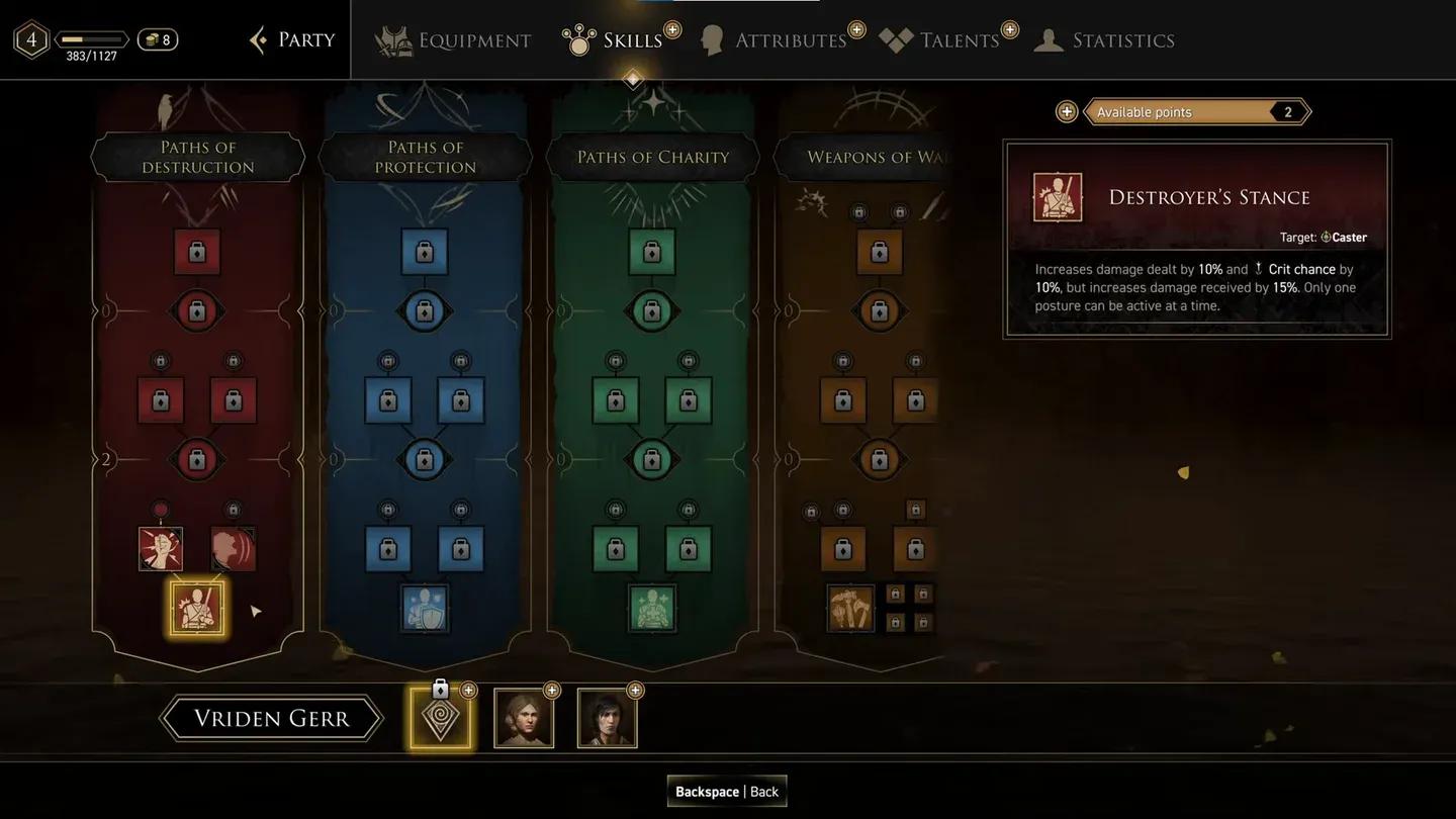 Diseño completo del árbol de habilidades de Ludwig