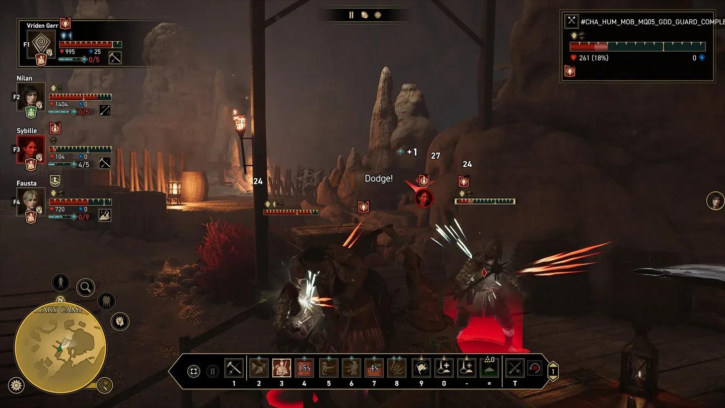 Pantalla de selección de postura de combate